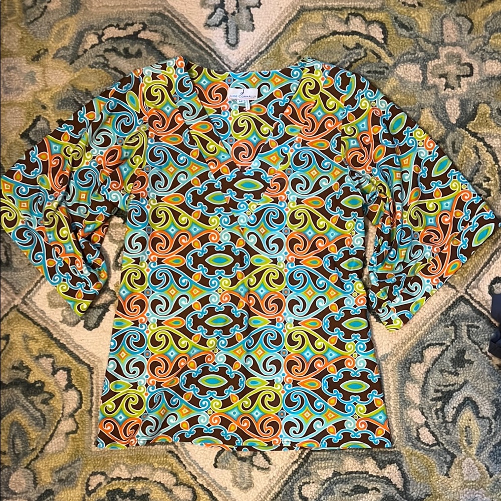 Jude Connally Multicolor Swirl Print Blouse